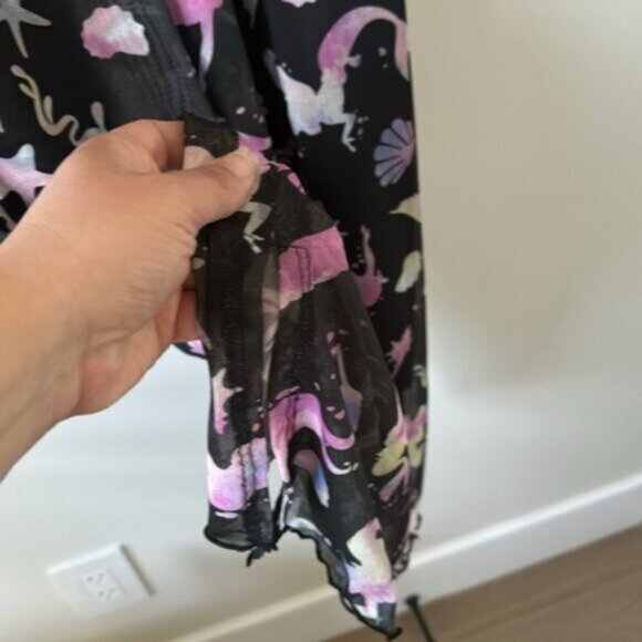 Torrid Women Disney The Little Mermaid Midi Mesh T-Shirt Dress Plus Size 1 NWT - Picture 8 of 13